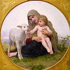Virgin and Lamb by William Bouguereau